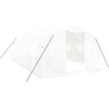  Staklenik s čeličnim okvirom bijeli 18 m² 6 x 3 x 2 m | shoptok.hr