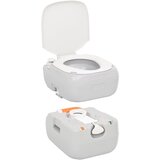  Prijenosni toalet za kampiranje sivo-bijeli 22+12 L HDPE | shoptok.hr