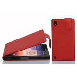 Cadorabo Ohišje, združljivo z Huawei ASCEND P7 v rdeče sladkorno jabolko - Zaščitni ovitek v obliki flipa iz teksturiranega umetnega usnja, (20551482) | Shoptok.si