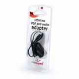 Adapter HDMI na VGA + Audio, črn, blister, (20442263)