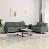  2-dijelni set sofa s jastucima tamnosivi od tkanine | shoptok.hr