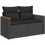 vidaXL 7-dijelni set vrtnih sofa od poliratana s jastucima crni bagrem | shoptok.hr