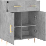  Komoda siva boja betona 69,5x34x90 cm od konstruiranog drva Slike