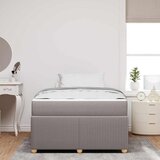  Krevetna konstrukcija Sivo-smeđa 120 x 190 cm tkanina | shoptok.hr