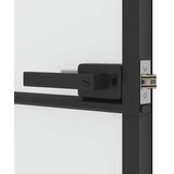 Sobna vrata tanka crna 102,5x201,5 cm kaljeno staklo i aluminij | shoptok.hr