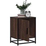 vidaXL Nočna omarica 2 kosa rjavi hrast 40x31x50 cm inž. les in kovina | Shoptok.si