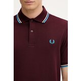Fred Perry Pamučna polo majica boja: bordo, bez uzorka, M3600 | shoptok.hr