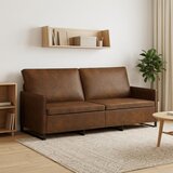 SOFA za 3 osobe Smeđa 190 x 81 x 82 cm Umjetni sued | shoptok.hr