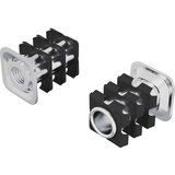  Navojni umetak za cijev 2 pcs Crna i srebrna Cinkani čelik | shoptok.hr
