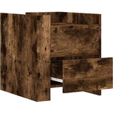 vidaXL Nočna omarica dimljeni hrast 45x50x50 cm inženirski les | Shoptok.si