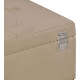  Klupa s pretincem za pohranu 105 cm bež baršunasta | shoptok.hr