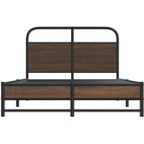  Okvir kreveta bez madraca smeđa boja hrasta 135x190 cm drveni | shoptok.hr