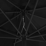  Vrtni suncobran s metalnim stupom 390 cm crni | Eponuda.com