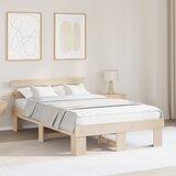vidaXL Krevetni okvir s uzglavljem 120x200 cm Masivna borovina | shoptok.hr