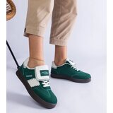 Gemre Green platform sneakers with stitching Puente | Shoptok.si
