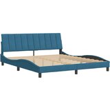 vidaXL Okvir za krevet s uzglavljem plavi 180x200 cm baršunasti Cijene