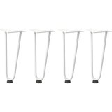  ukosnice noge za stol 4 kom bijele 30 cm čvrstog čelik | shoptok.hr