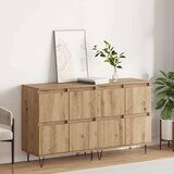 vidaXL Stranske omare 2 pcs artisan hrast 120 x 35 x 70 cm | Shoptok.si