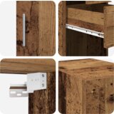 vidaXL Ormar za skladištenje Staro drvo 30x42.5x225 cm Drvo obrađeno | shoptok.hr