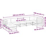  7-dijelni set vrtnih sofa od impregnirane borovine s jastucima | shoptok.hr