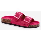 Boto Women's sandals with transparent elements on cork sole fuchsia Sercele | ePonuda.com