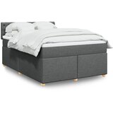 Maison Chic Box spring postelja - Vzmetna postelja z vzmetnico temno siva 140x200 cm blago SL17945, (21894572) | Shoptok.si