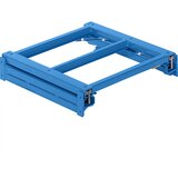 LISTA Izvlečni okvir, ŠxG 1290 x 1260 mm, obremenitev police 800 kg, izvlek 100%, svetlo modra | Shoptok.si