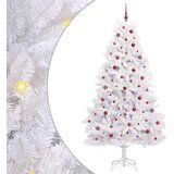  Umetno Zložljivo Božično Drevo Bela 240 cm PVC in jeklo, (5000111453) | Shoptok.si