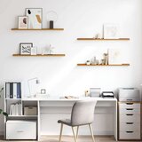 Polica na zidu Zidne 4 pcs Bež 100 x 9 x 3 cm Konstruirano drvo | shoptok.hr