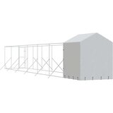 Vanjski kavez za pse s krovom srebrni 2x14x2,5m pocinčani čelik | shoptok.hr