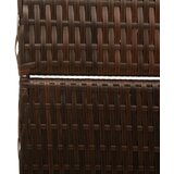 vidaXL Pregradna stena 3 panele Zložljiva rjava 146x180 cm Polira ratan | Shoptok.si