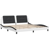 vidaXL okvir za krevet s uzglavljem bijelo-crni 200x200cm umjetna koža | shoptok.hr