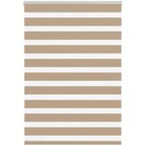 vidaXL Zebra senčilo peščeno rjava 110x150 cm tkanina širina 105,9 cm | Shoptok.si