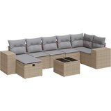 Maison Chic Seti vrtnega pohištva - Vrtna garnitura - Vrtni pohištvo set 8-delna z blazinami bež poli ratan, (21800309) | Shoptok.si