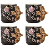 Bloomingville Temno rjave skodelice v kompletu za latte 4 ks iz kamenine 325 ml Vivielle &amp;ndash; Slike