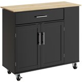 SoBuy Kuhinjski otoček Črna Hrast 99x40x84.3cm FKW133-SCH, (5000345759) Cene