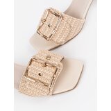 GOODIN Tweed beige mulls on a heel | Shoptok.si