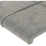  LED uzglavlje svjetlosivo 93 x 16 x 118/128 cm baršunasto | shoptok.hr