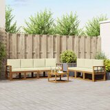  Set vanjskih sofa 8 kom. Prirodna i krem | shoptok.hr