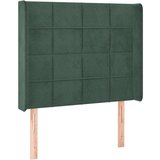 vidaXL Box spring postelja z vzmetnico LED tem. zelena 90x20 | Shoptok.si