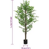vidaXL Umjetna biljka fikus 1260 listova 200 cm zelena | shoptok.hr