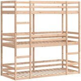 vidaXL Trojni pograd 75x190 cm trdna borovina | Shoptok.si