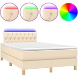  s oprugama i madracem LED krem 120 x 190 cm od tkanine | shoptok.hr