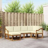  Set vanjskih sofa 6 kom. Prirodna i krem Smeđa 245 x 126,5 x 73 cm | shoptok.hr
