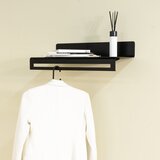 Spinder Design Crna metalna zidna vješalica s policom Sway – | shoptok.hr