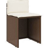  3-dijelni bistro set s jastucima smeđi od poliratana | shoptok.hr