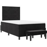  Krevet s opruga kutije s uzglavljem Crna 200 x 120 cm Baršun | shoptok.hr