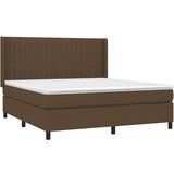  Box spring postelja z vzmetnico temno rjava 180x200 cm blago, (20893536) | Shoptok.si