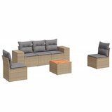  6-dijelni set vrtnih sofa s jastucima bež od poliratana | shoptok.hr