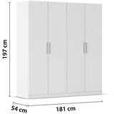 home24 OMARA S KLASIČNIMI VRATI, bela | Shoptok.si